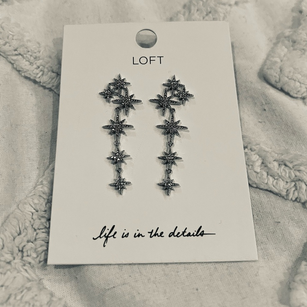 Loft sparkle drop earrings